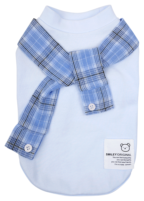 Polera con bufanda para perro