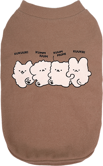 Polera perro cuatro ositos
