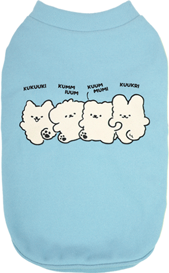 Polera perro cuatro ositos