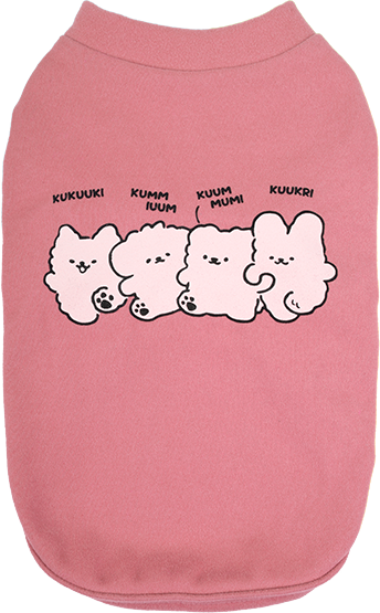 Polera perro cuatro ositos