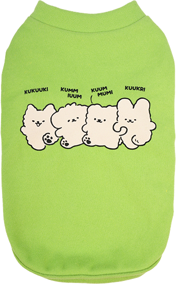 Polera perro cuatro ositos