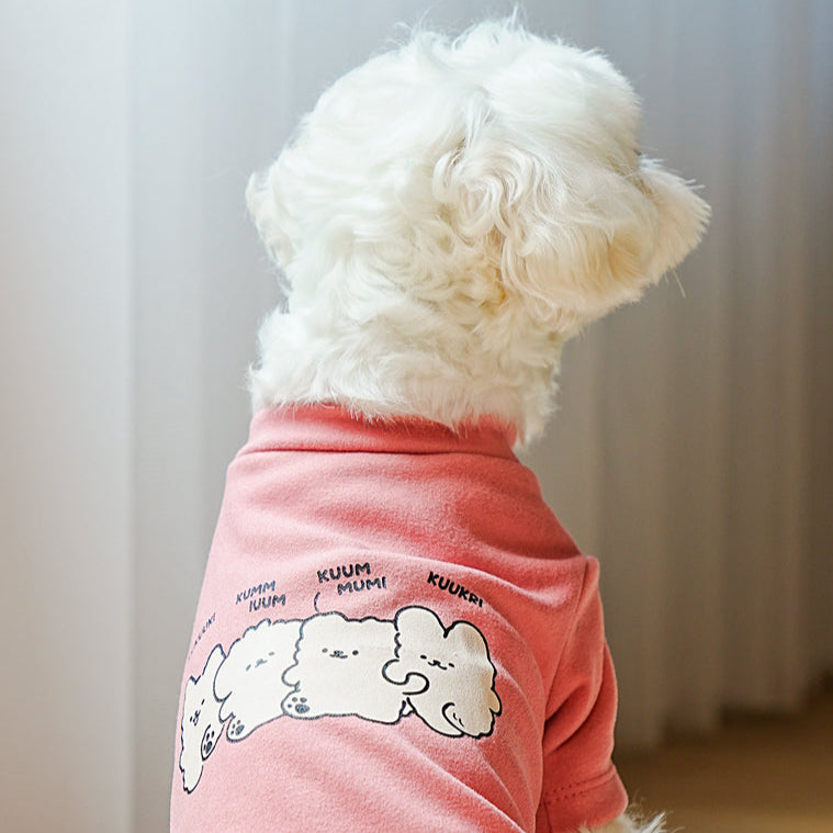 Polera perro cuatro ositos