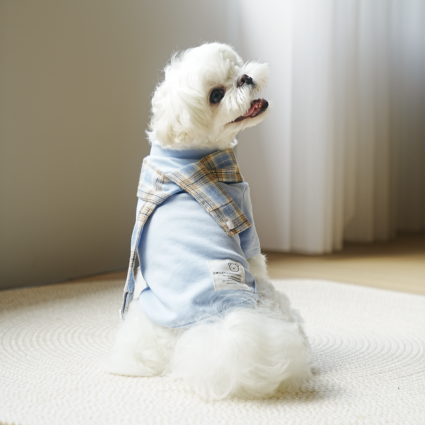 Polera con bufanda para perro