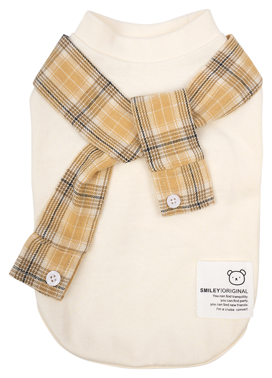 Polera con bufanda para perro